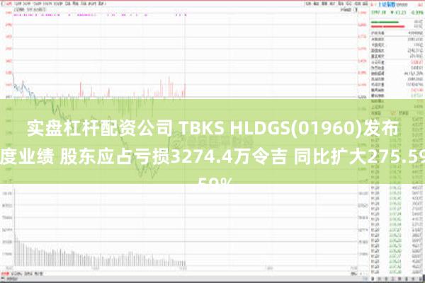 实盘杠杆配资公司 TBKS HLDGS(01960)发布年度业绩 股东应占亏损3274.4万令吉 同比扩大275.59%